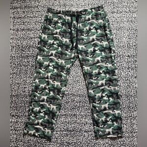 Cuddl Duds Men's Dog Patterned Camouflage Joggers